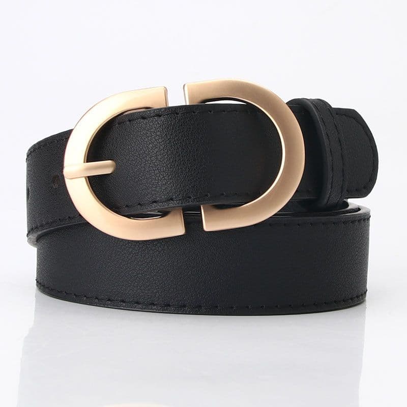 image-Trendy Red Imitation Leather Belt, Women's Corset Buckle 105cm Long
