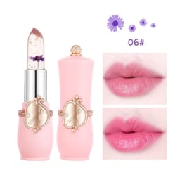 image-Cross-border emaymei dried flower gold leaf jelly color-changing lipstick transparent flower lipstick moisturizing color-changing lipstick wholesale