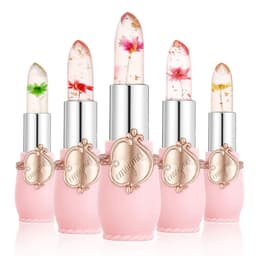 image-Cross-border emaymei dried flower gold leaf jelly color-changing lipstick transparent flower lipstick moisturizing color-changing lipstick wholesale