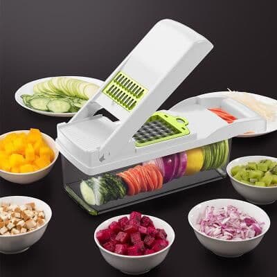 image-Mo Ran Multifunction Vegetable Cutter - White