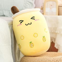 image-Cute milk tea cup pillow milk tea cup plush toy doll long strip pillow cushion milk tea pillow one drop shipping