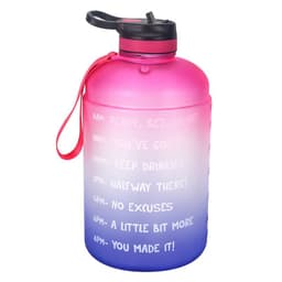 image-QuiFit Gallon Water Bottle with Straw Clear Plastic Drinking Bottles GYM Tool Jug BPA Free Sports Cup