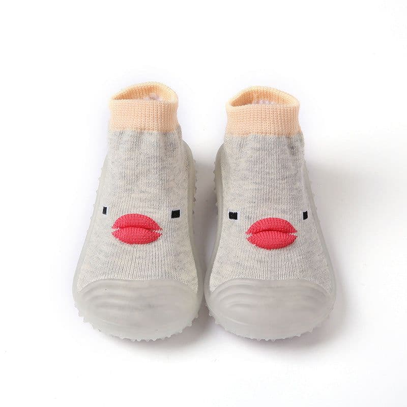 image-Spring and autumn baby toddler shoes children's silicone soft bottom step front shoes baby kindergarten indoor non-slip floor shoes