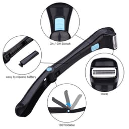 image-OEM Foldable Back Shaver - Retractable Razor B3 Black