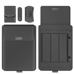 image-Ultra-thin waterproof notebook liner bag macbook 13-inch bracket folding pu universal laptop bag