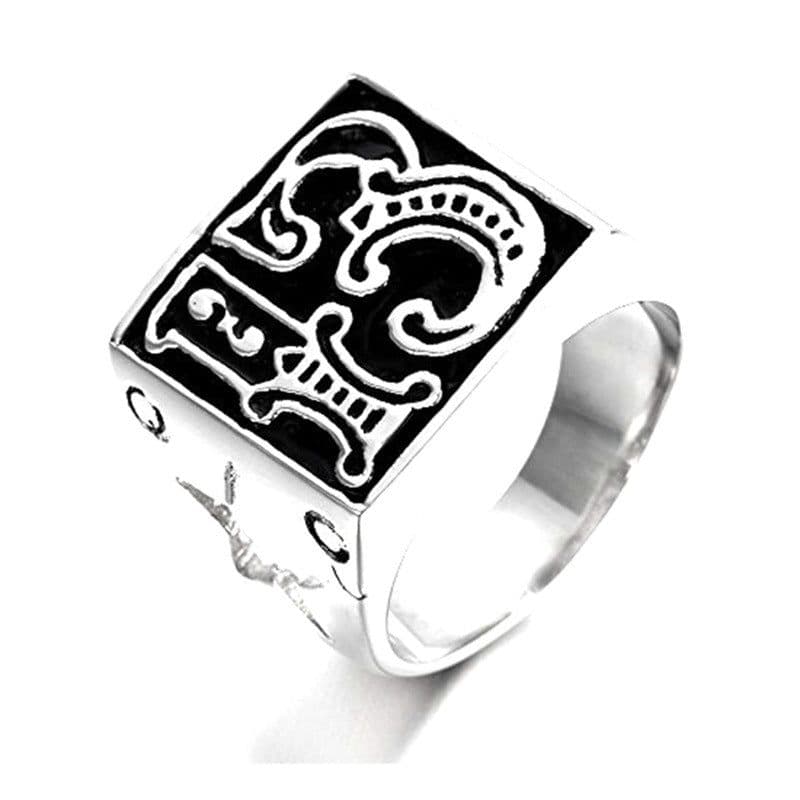 image-Retro Lucky Number 13 Men's Ring - Steel