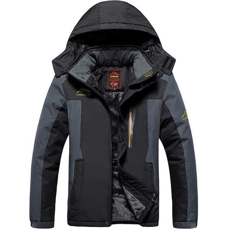 image-Men's Large Winter Outdoor Fishing Jacket, Waterproof 5000mm