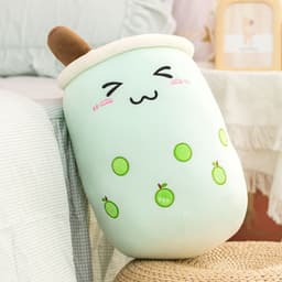 image-Cute milk tea cup pillow milk tea cup plush toy doll long strip pillow cushion milk tea pillow one drop shipping