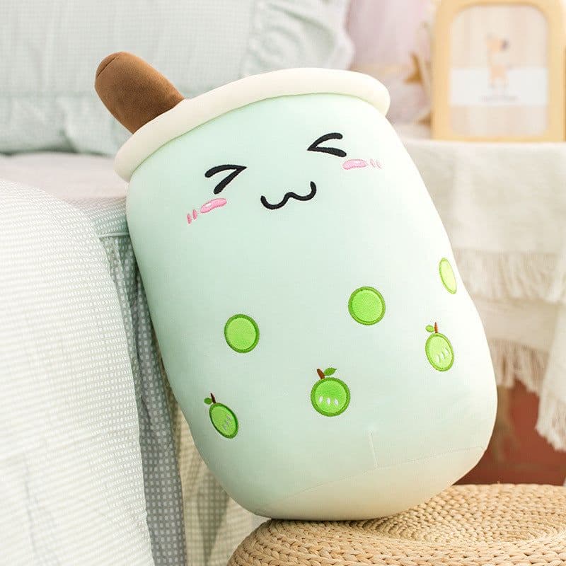image-Cute milk tea cup pillow milk tea cup plush toy doll long strip pillow cushion milk tea pillow one drop shipping