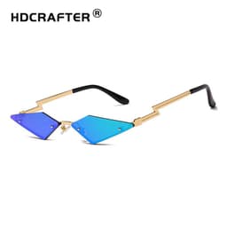 image-Triangle Sunglasses - Metal Frameless Mirror
