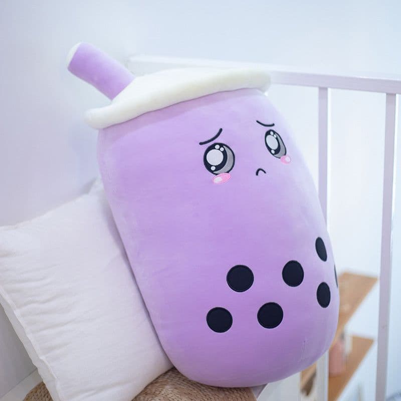 image-Cute milk tea cup pillow milk tea cup plush toy doll long strip pillow cushion milk tea pillow one drop shipping