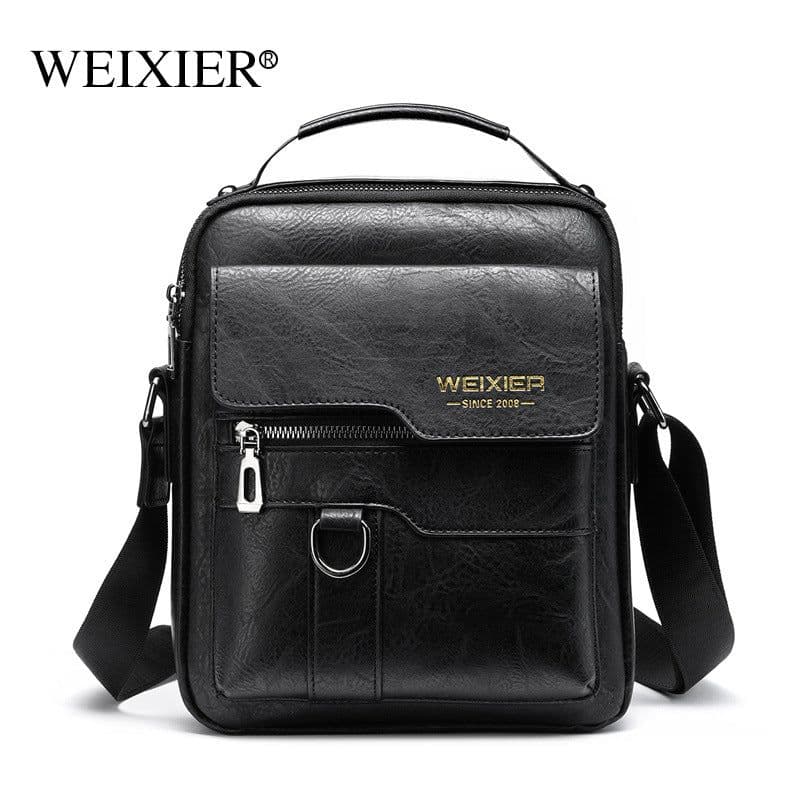 image-Messenger Bag Men's Leather Vertical Business Shoulder Bag