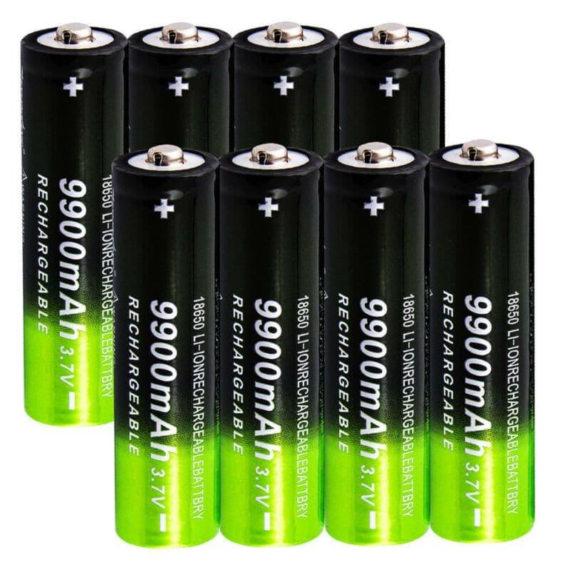 image-18650 Lithium Battery 9900mAh 3.7V for Flashlights with Fan & Charger