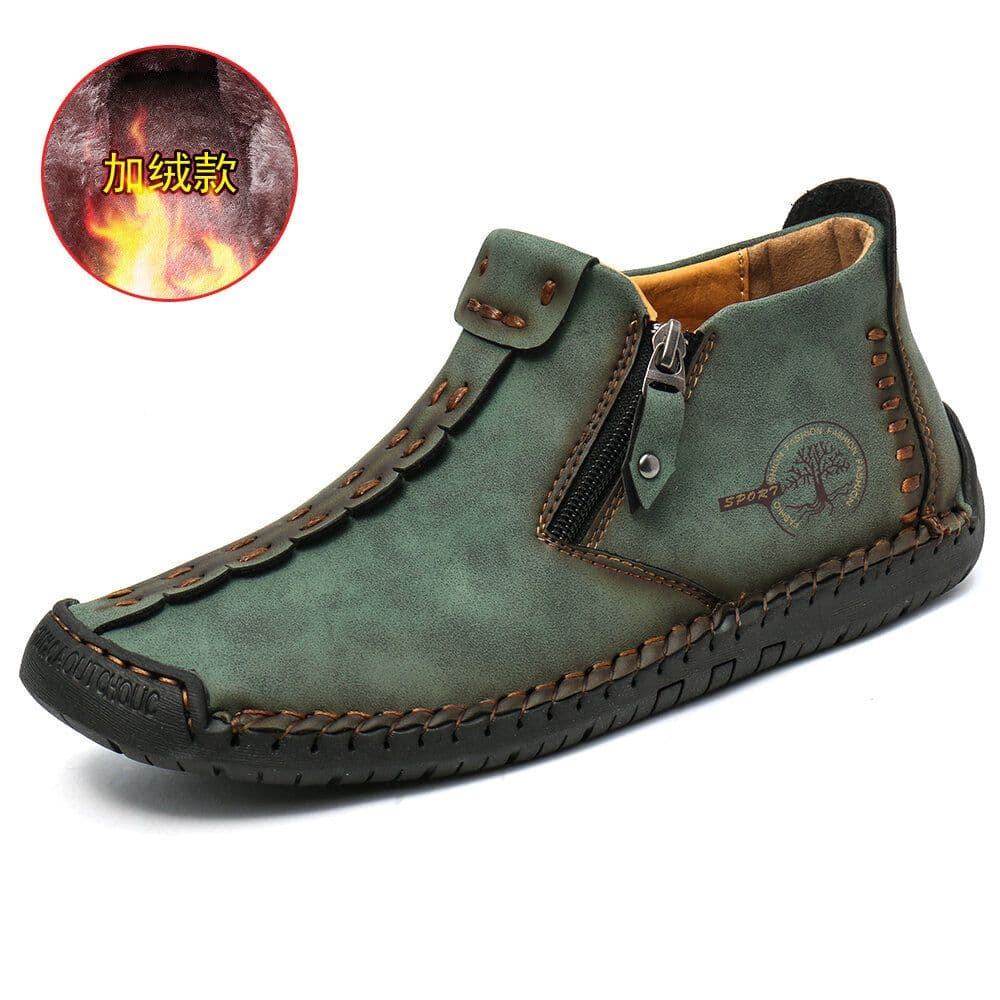 image-Xun Qi Martin Boots - Dark Green Size 48 Zipper
