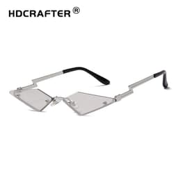 image-Triangle Sunglasses - Metal Frameless Mirror