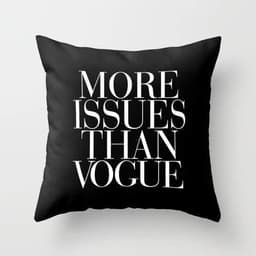 image-More issue then vogue black Pillow