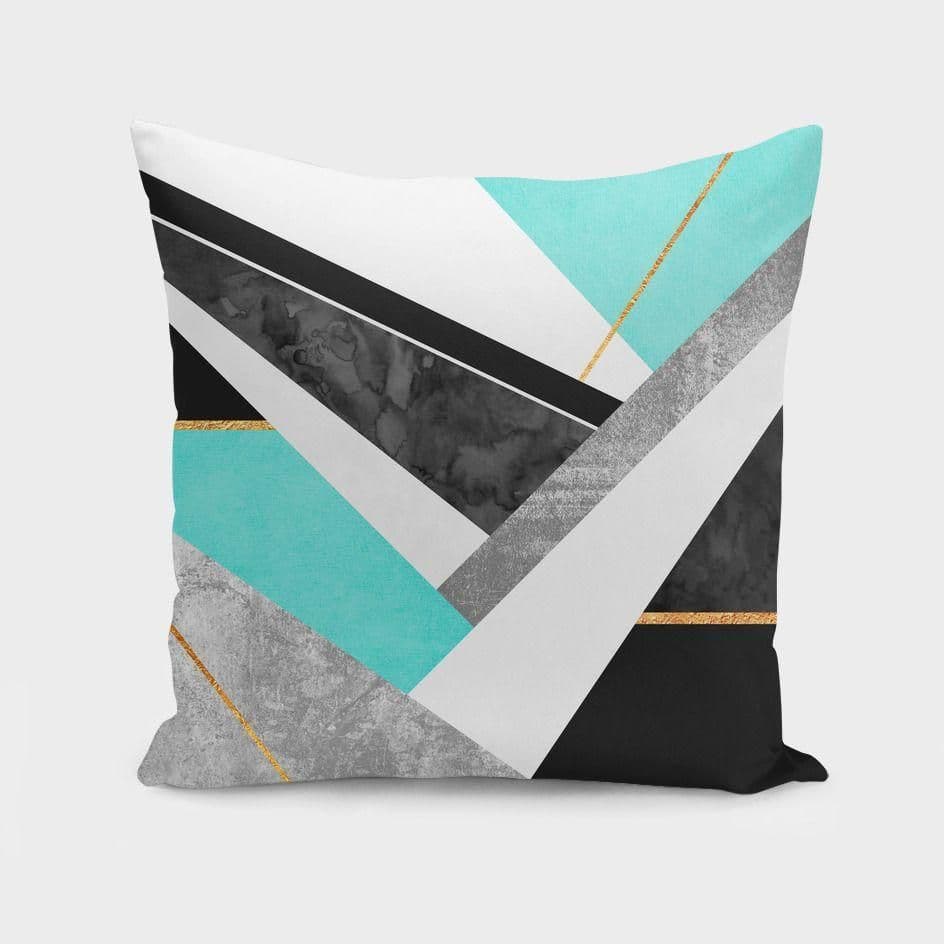 image-Lines & Layers Cushion/Pillow