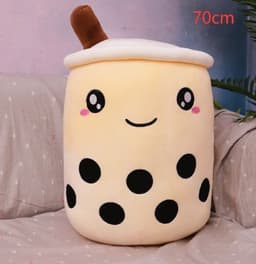 image-Cute Fruit Drink Plush Stuffed Soft Strawberry Milk Tea Plush Boba Tea Cup Toy Bubble Tea Pillow Cushion Kids Gift