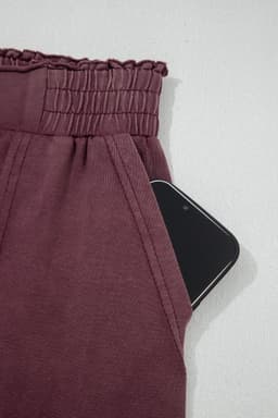 image-Mineral Red Mineral Wash Cargo Patched Pocket Utility Sweatpants
