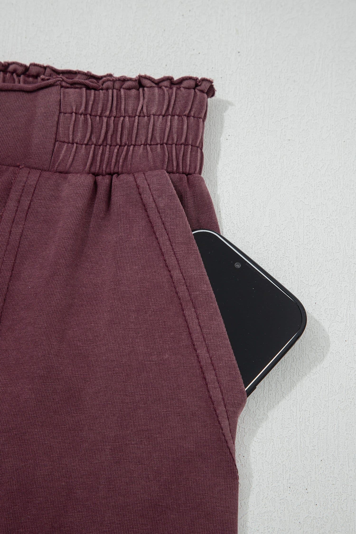 image-Mineral Red Mineral Wash Cargo Patched Pocket Utility Sweatpants