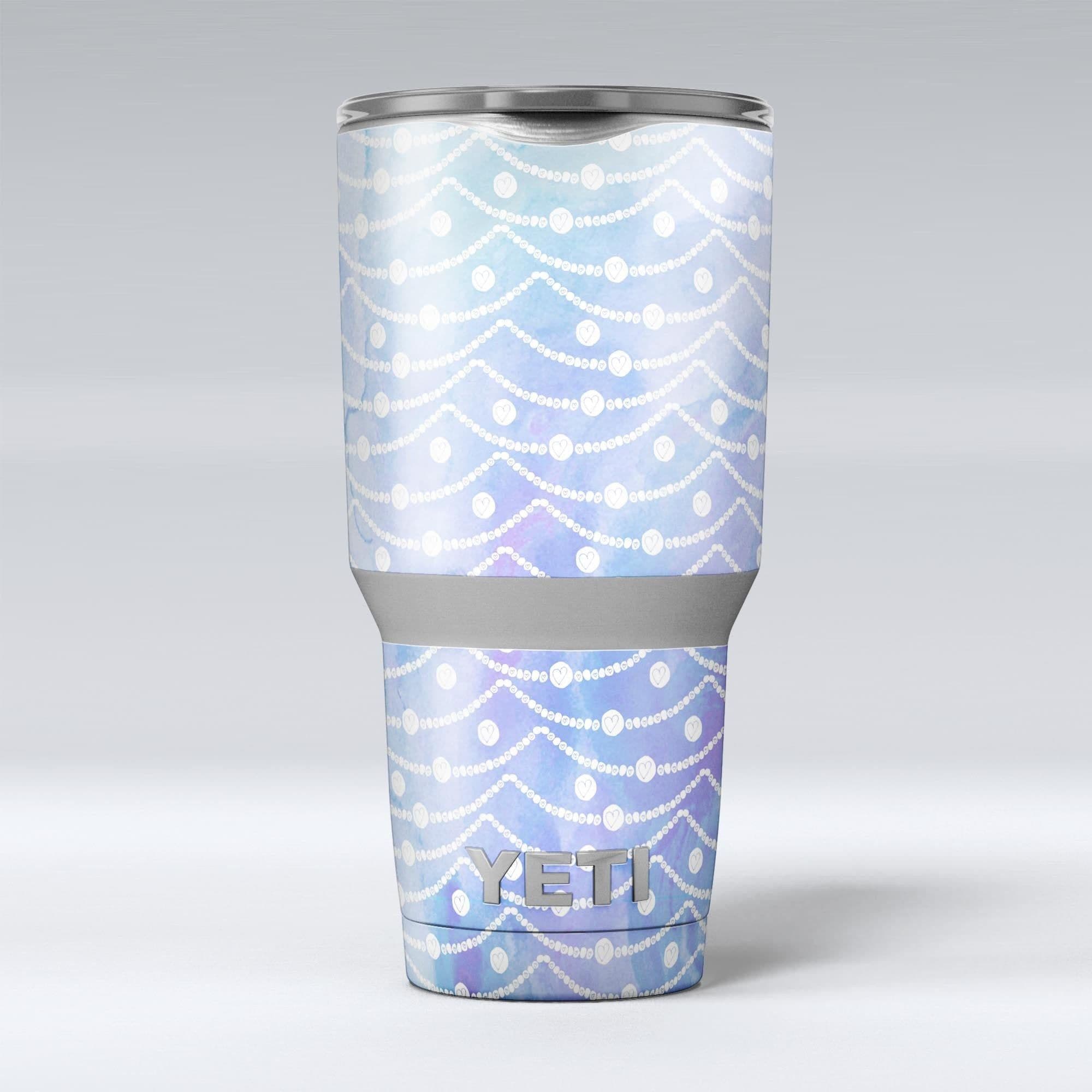 image-Blue and Purple Watercolor Waves - Skin Decal Vinyl Wrap Kit