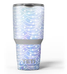 image-Blue and Purple Watercolor Waves - Skin Decal Vinyl Wrap Kit