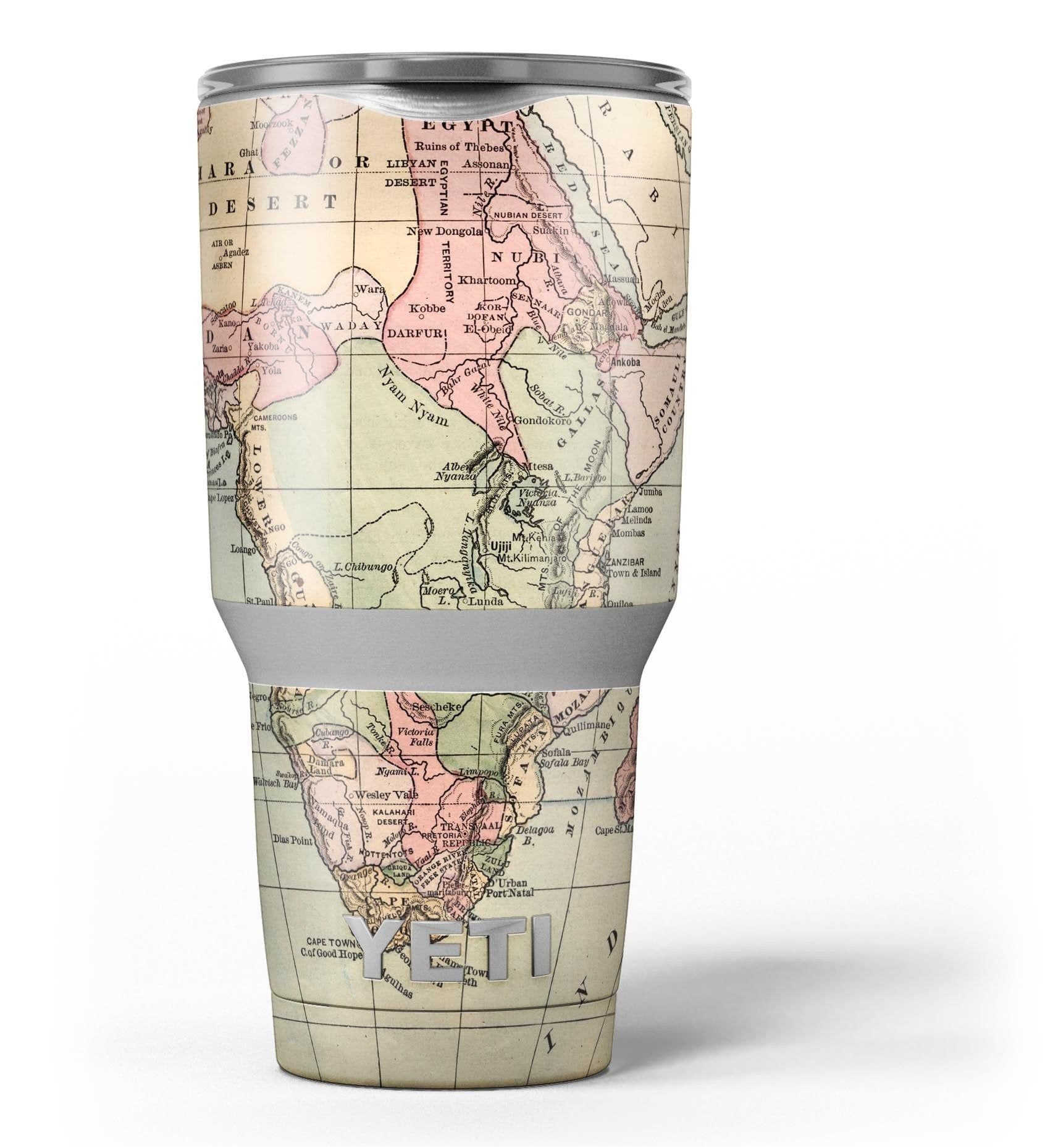 image-The Vintage African Map - Skin Decal Vinyl Wrap Kit compatible with