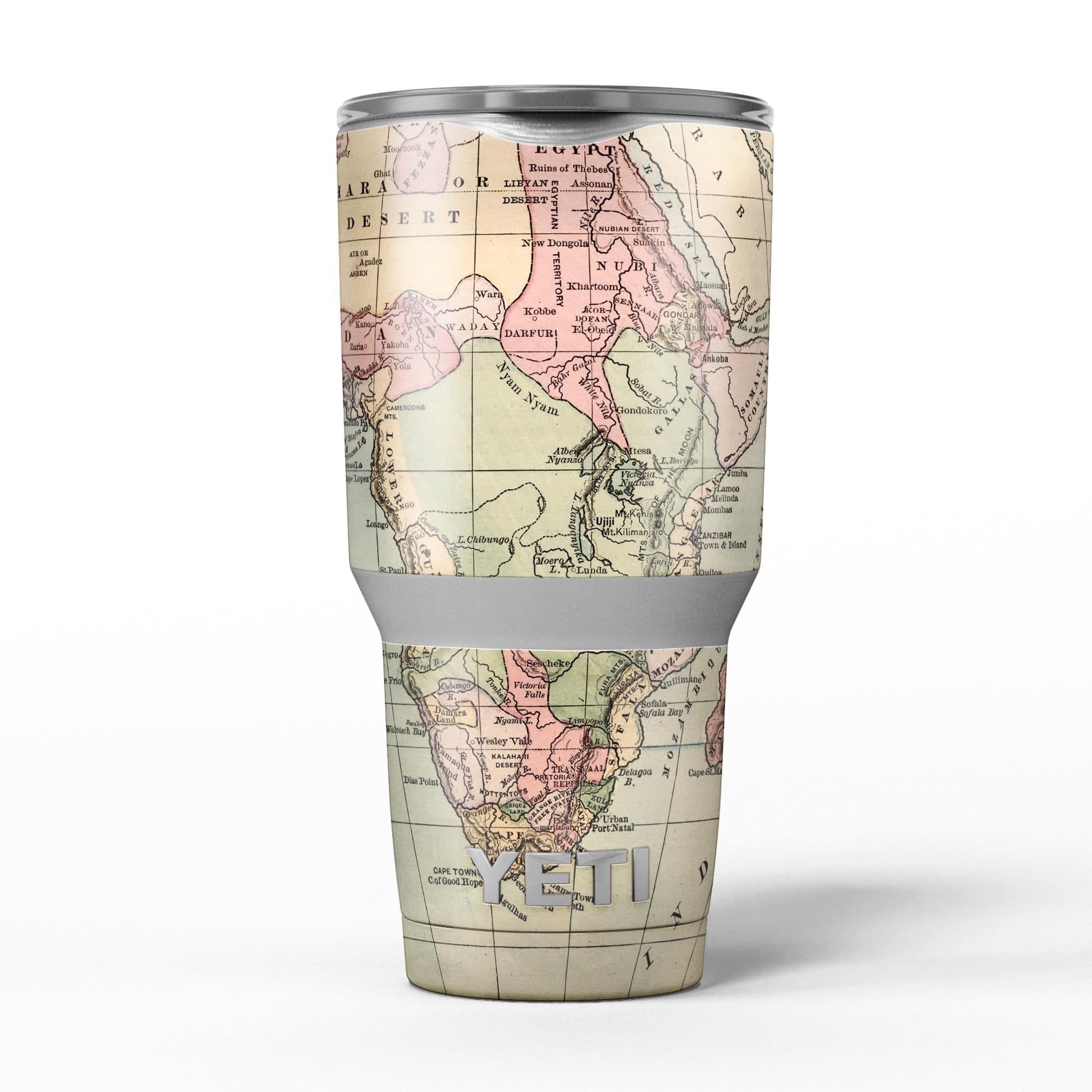 image-The Vintage African Map - Skin Decal Vinyl Wrap Kit compatible with