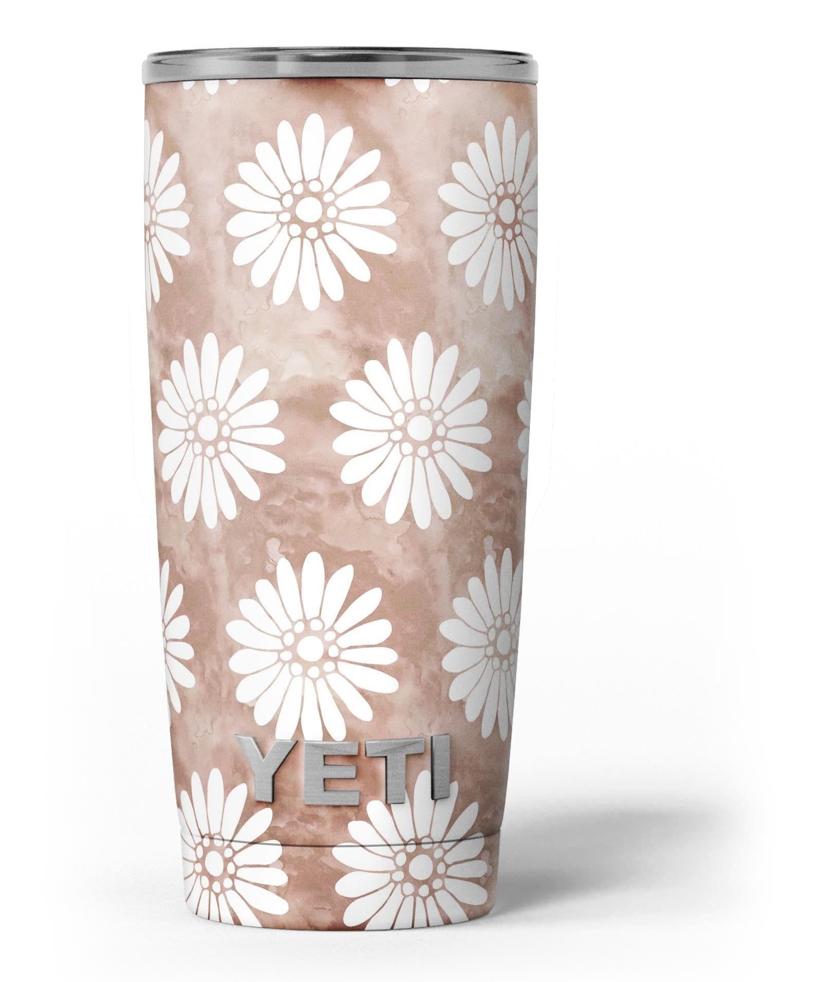 image-Brown Watercolor Flowers V2 - Skin Decal Vinyl Wrap Kit compatible