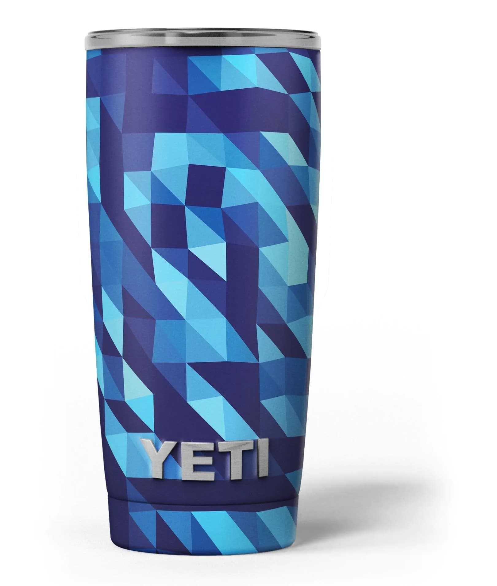 image-50 Shades of Blue Geometric Triangles - Skin Decal Vinyl Wrap Kit