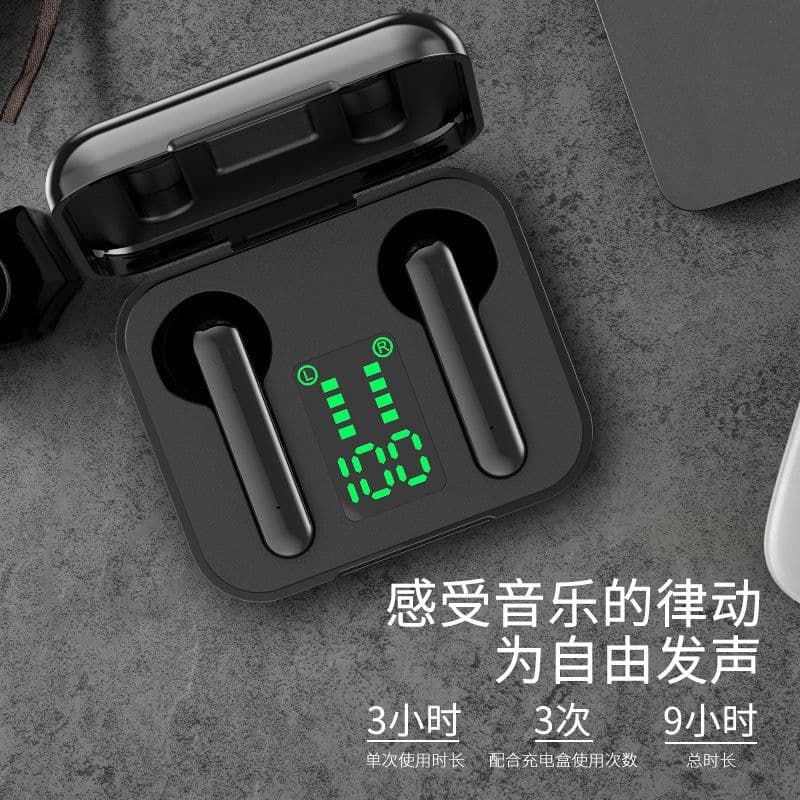 image-Cross-border Bluetooth L12 Sport In-Ear Headphones - Black/White 5.0