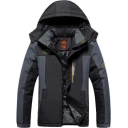 image-Men's Large Winter Outdoor Fishing Jacket, Waterproof 5000mm