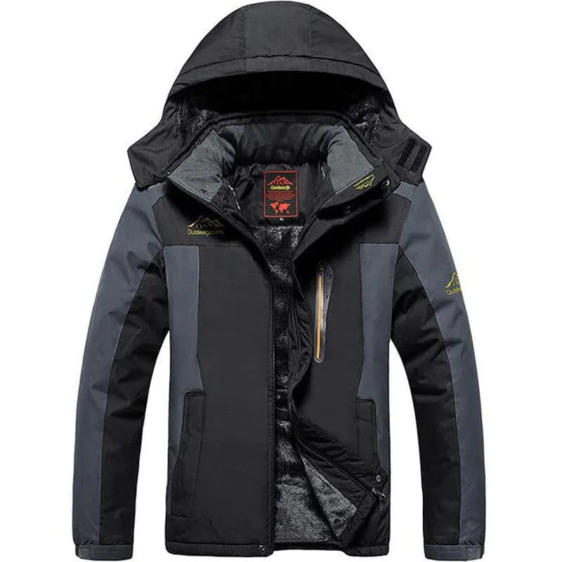 image-Men's Large Winter Outdoor Fishing Jacket, Waterproof 5000mm