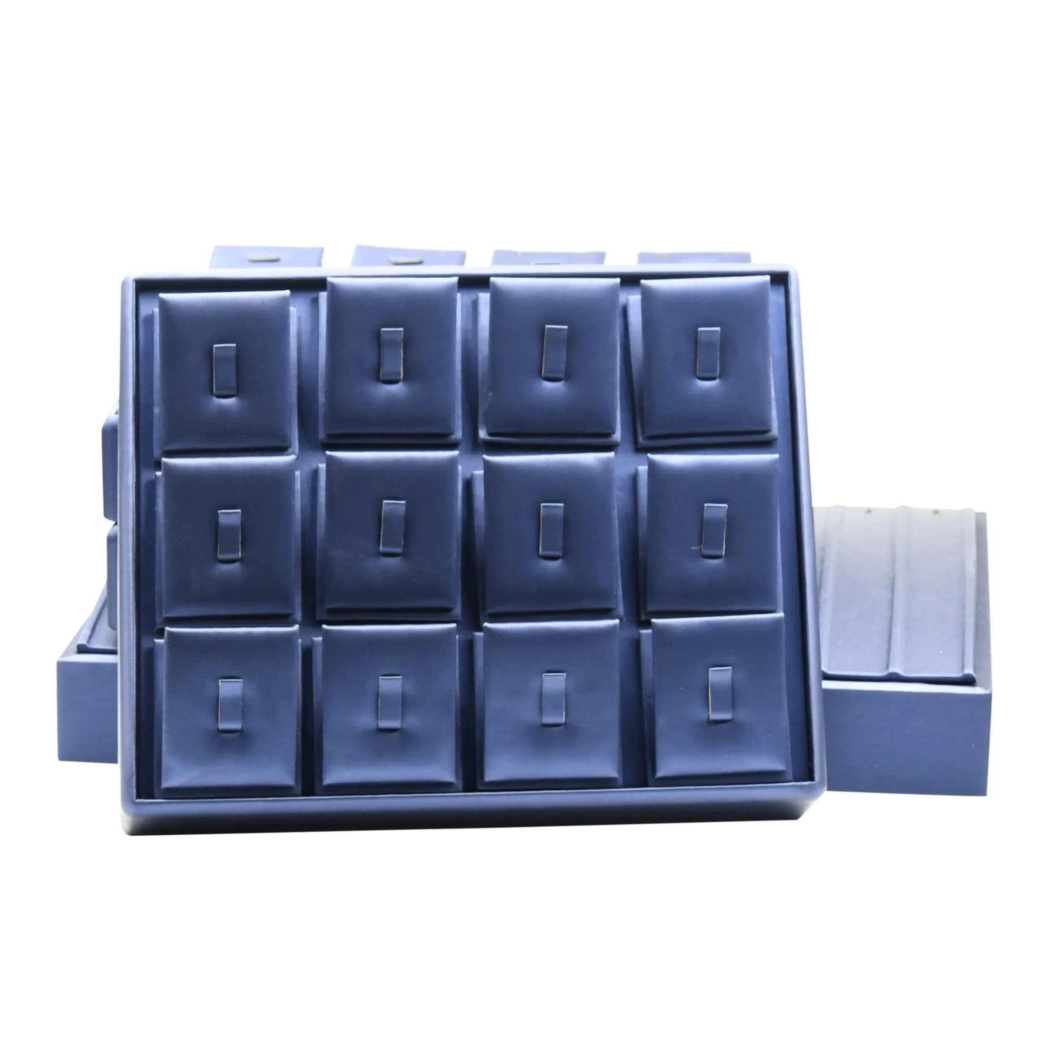 image-QUEENLY TRAY WITH WHITE PADS FOR 12 RINGS 210221