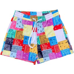 image-Finsenland European Summer Casual Pants - Paisley Print Shorts, XXXL
