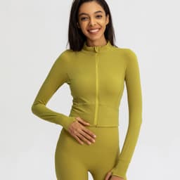 image-Women's Yoga Sports Coat - Long-Sleeved Quick-Drying Cardigan (59 characters)