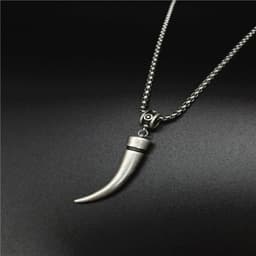 image-Punk Rock Patchwork Necklace - Ivory Stainless Steel