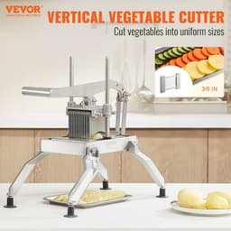 image-VEVOR Commercial Vegetable Slicer - 3/8" & 3/16" Stainless Steel