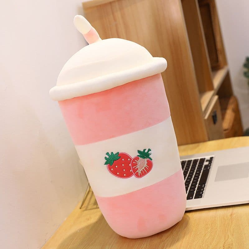 image-Milk Tea Plush Toy Pillow - Soft Cute Doll