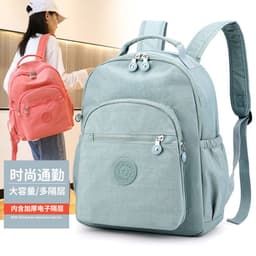 image-Jielangshi Nylon Backpack - Gray Bamboo Leaves