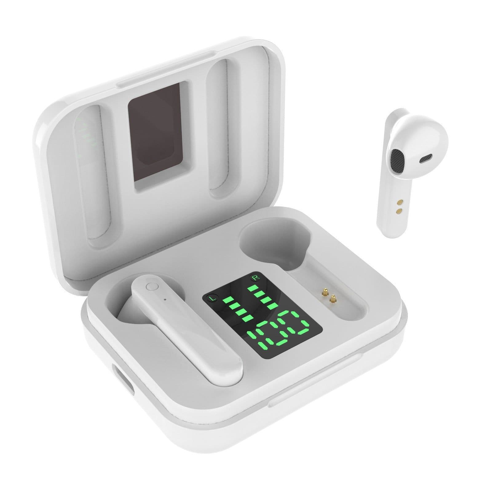 image-Cross-border Bluetooth L12 Sport In-Ear Headphones - Black/White 5.0