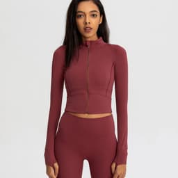 image-Women's Yoga Sports Coat - Long-Sleeved Quick-Drying Cardigan (59 characters)