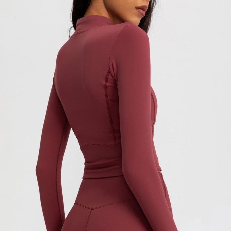 image-Women's Yoga Sports Coat - Long-Sleeved Quick-Drying Cardigan (59 characters)