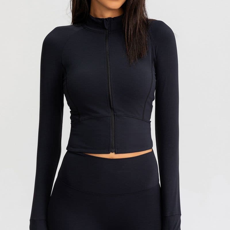 image-Women's Yoga Sports Coat - Long-Sleeved Quick-Drying Cardigan (59 characters)