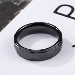 image-Ceramic Ring Black Unisex Size 12