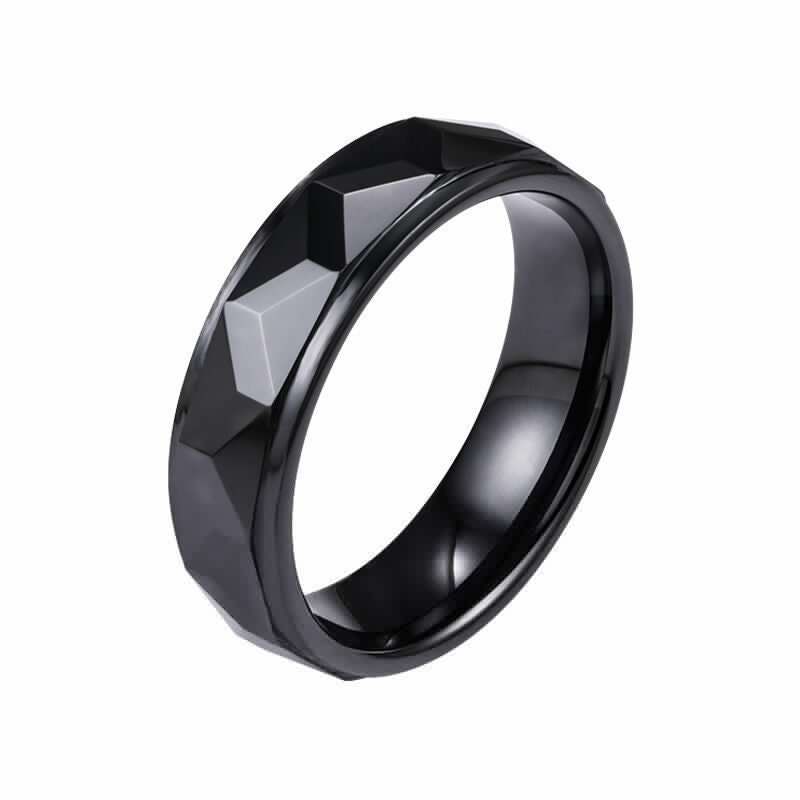 image-Ceramic Ring Black Unisex Size 12