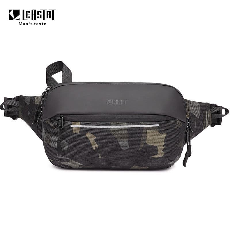image-LEASTAT Men's Chest Bag - Military Oxford Cloth