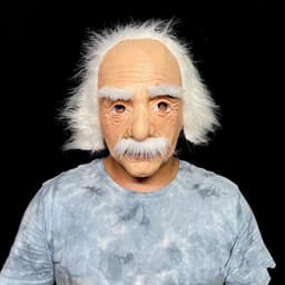 image-Old man mask white hair white beard headgear halloween