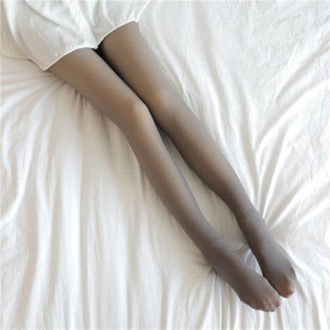 image-Stewardess Gray Plus Velvet Thickened Leggings