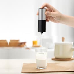 image-Electric Milk Frother - Stainless Steel Mini Coffee Foam Maker